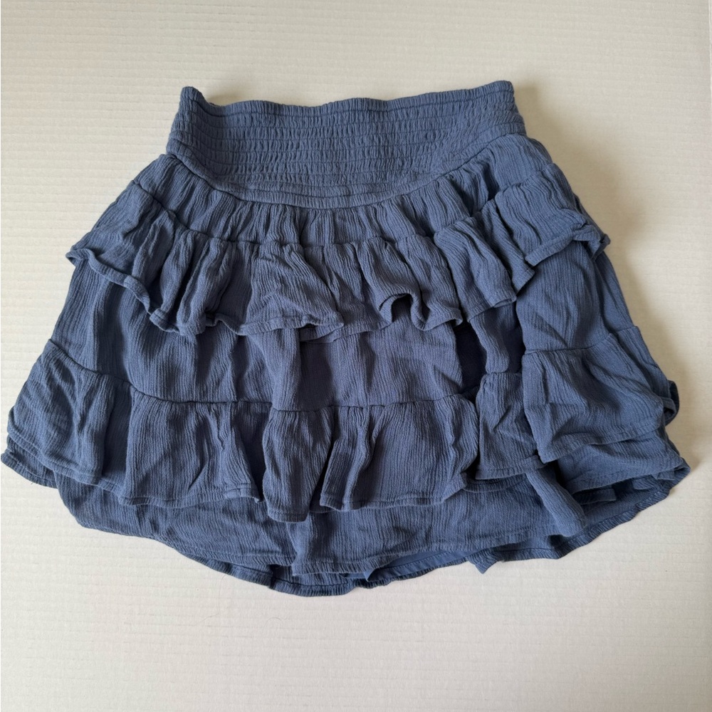 Hollister Dusty Blue Smocked skirt